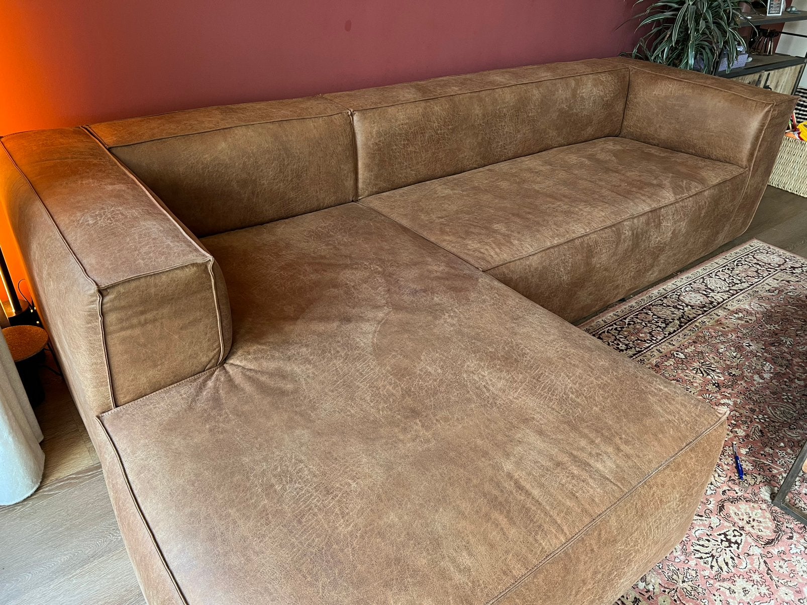 Hoekbank, Ophalen, Zo goed als nieuw, 150 cm of meer, Vierpersoons of meer