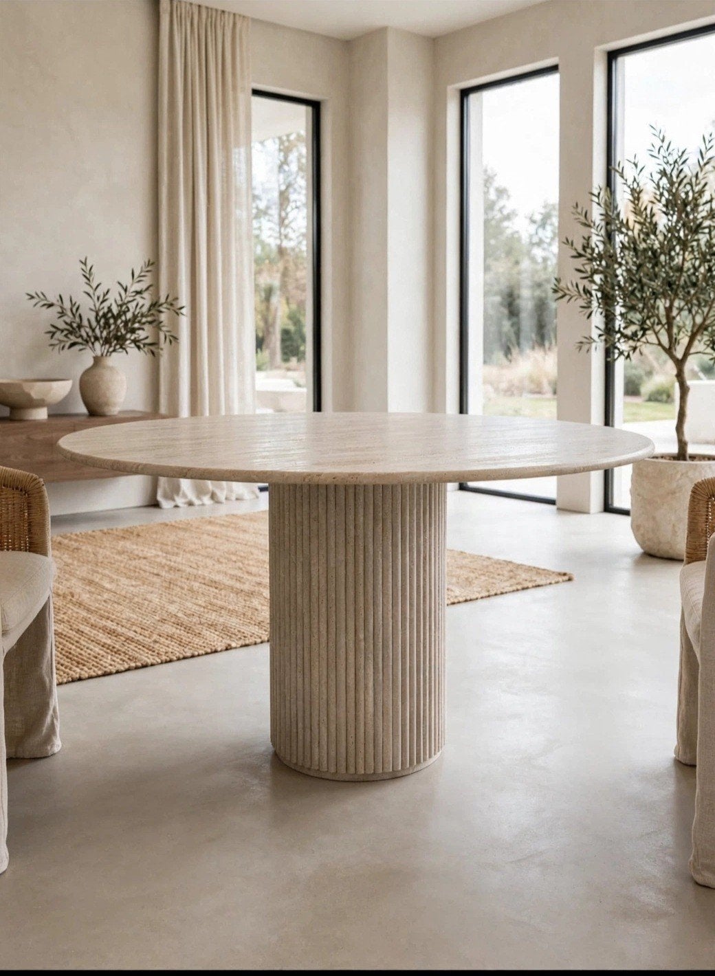 eettafel travertin, Huis en Inrichting, Ophalen of Verzenden