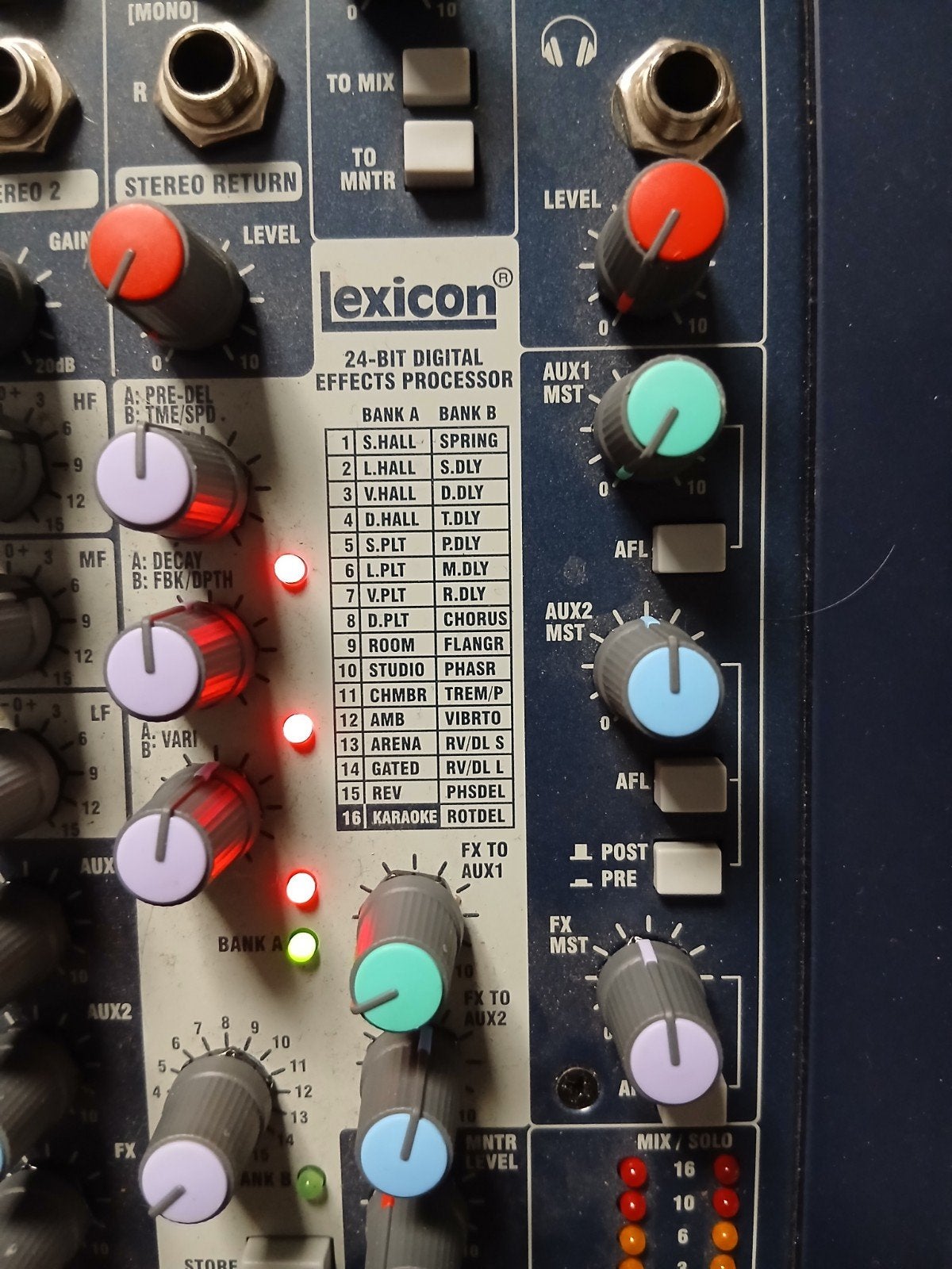 Soundcraft Spirit Live 4/2 mengpaneel met digitale effecten, Ophalen of Verzenden, Gebruikt, 20 kanalen of meer, Microfooningang