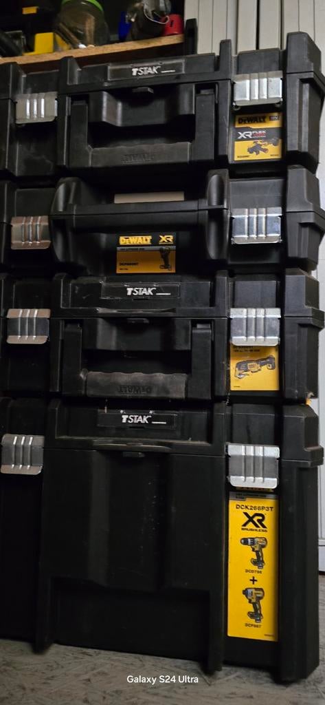 Dewalt TSTAK Gereedschapskisten - Set van 4, Doe-het-zelf en Verbouw, Gereedschapskisten, Ophalen of Verzenden
