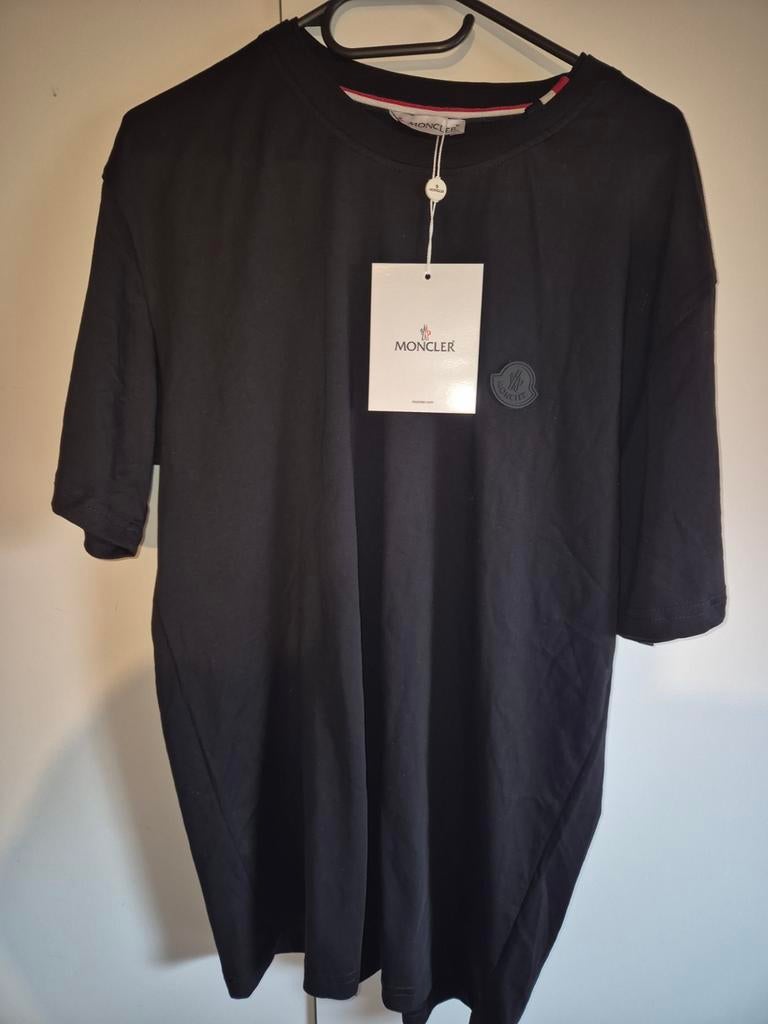 Nieuw Moncler Heren T-shirt Zwart met Logo, Moncler, Zwart, Nieuw, Overige maten