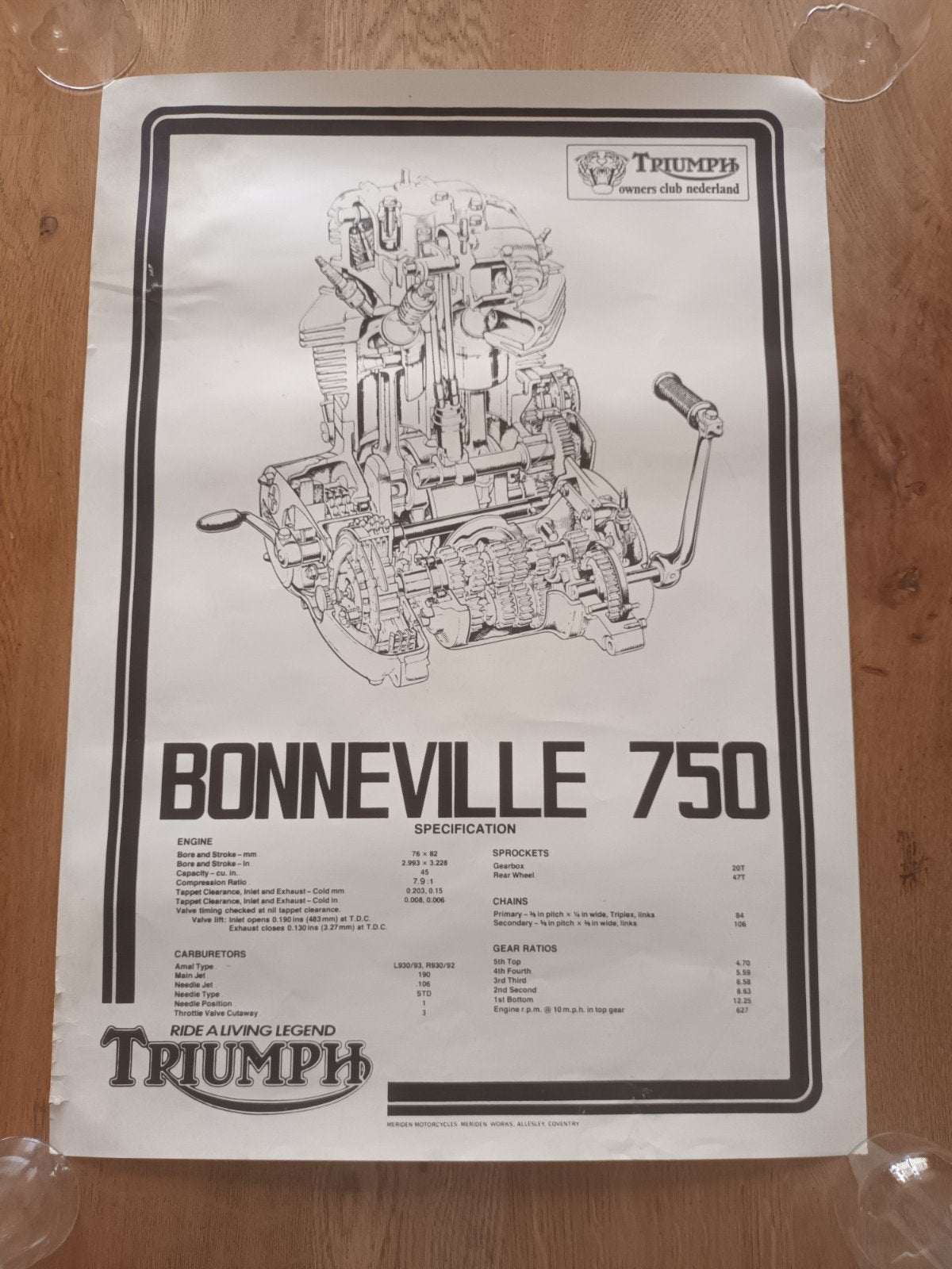 Triumph bsa norton poster, Motoren, Ophalen of Verzenden