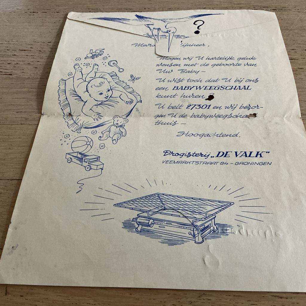 Vintage reclame 1957 - Drogisterij De Valk Groningen, Ophalen of Verzenden