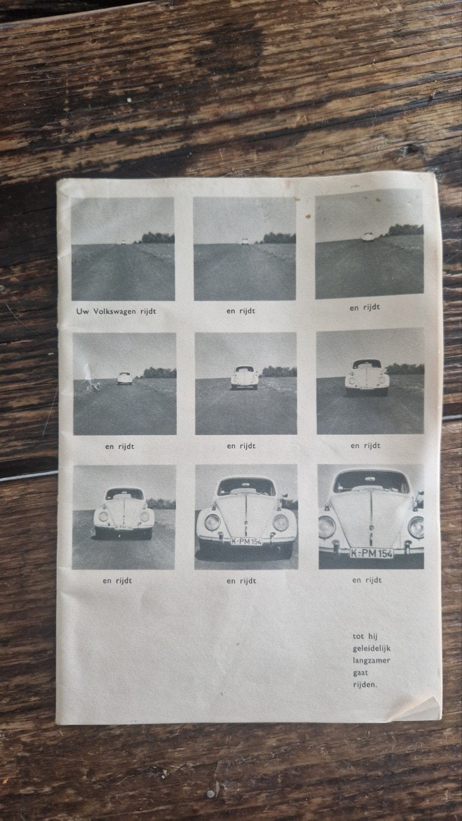 Originele Vintage VW Kever Brochure (Jaren '60) met Unieke D, Gelezen, Ophalen of Verzenden, DDB (Doyle Dane Bernbach),, Volkswagen