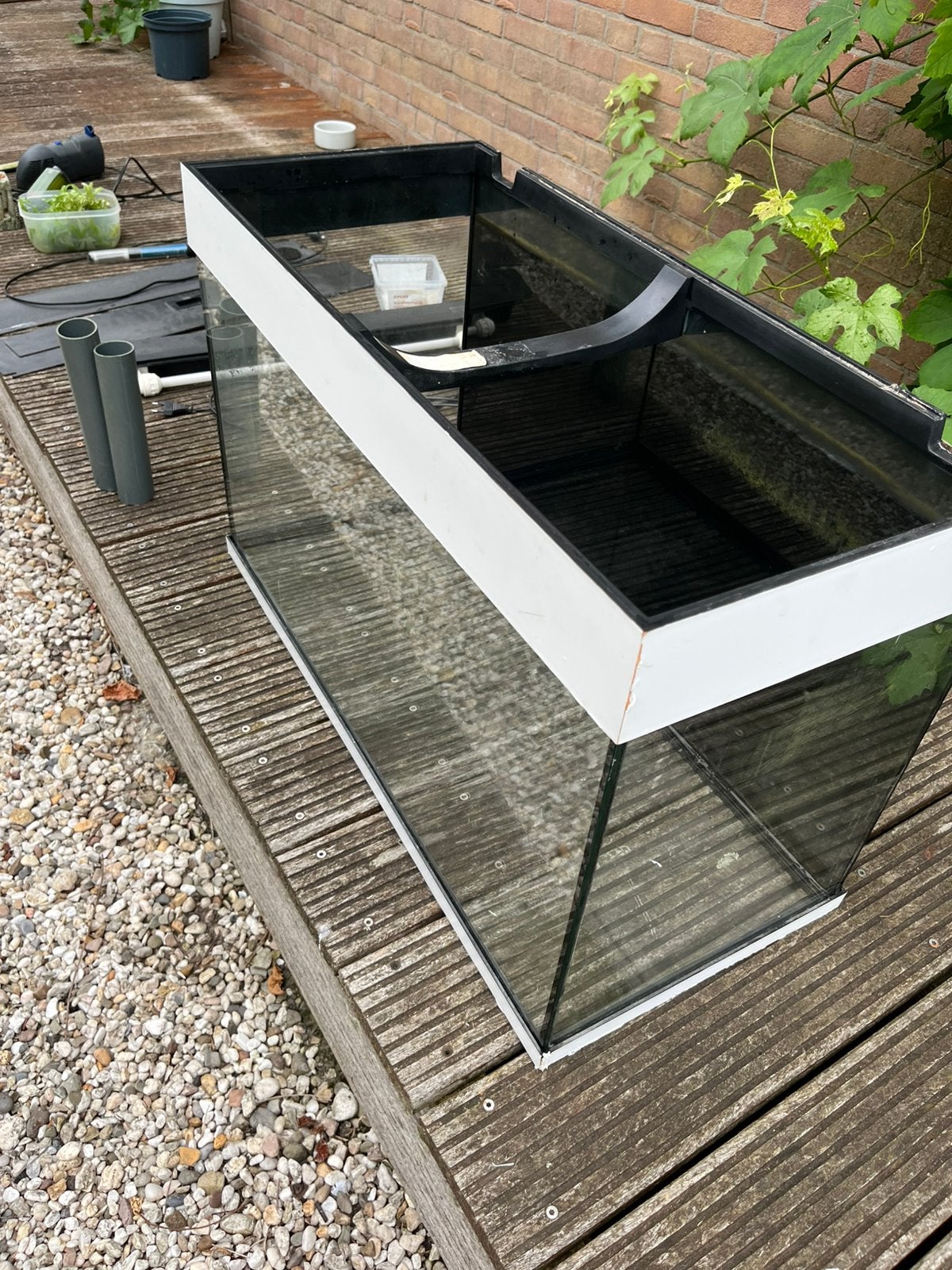 Aquarium  125 liter met toebehoren, Dieren en Toebehoren, Vissen | Aquaria en Toebehoren, Ophalen, Verwarming, Gebruikt, Leeg aquarium