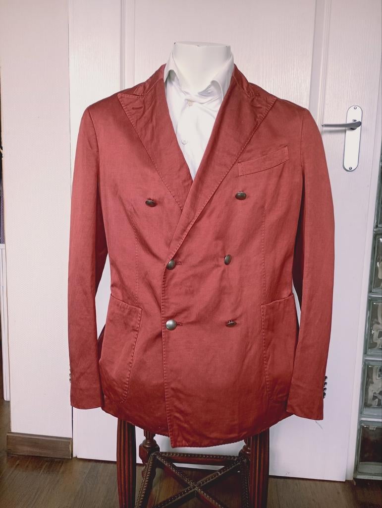 Boglioli k jacket double breasted, Maat 48/50 (M), Zwart, Boglioli, Ophalen of Verzenden