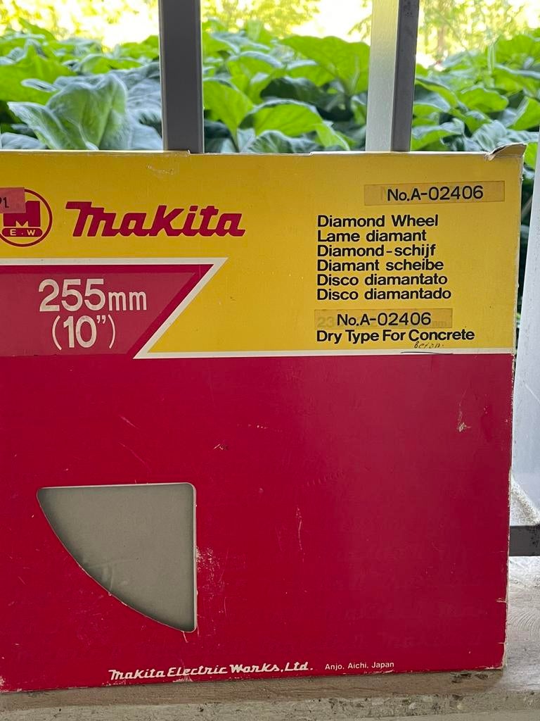 Diamant zaagblad 255 mm, Ophalen of Verzenden, Zo goed als nieuw, 1200 watt of meer, 70 mm of meer