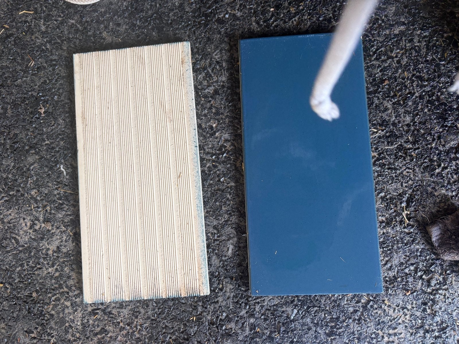 Blauwe wandtegels - Keramiek, Doe-het-zelf en Verbouw, Gebruikt, Ophalen of Verzenden, Minder dan 20 cm, Minder dan 5 m²