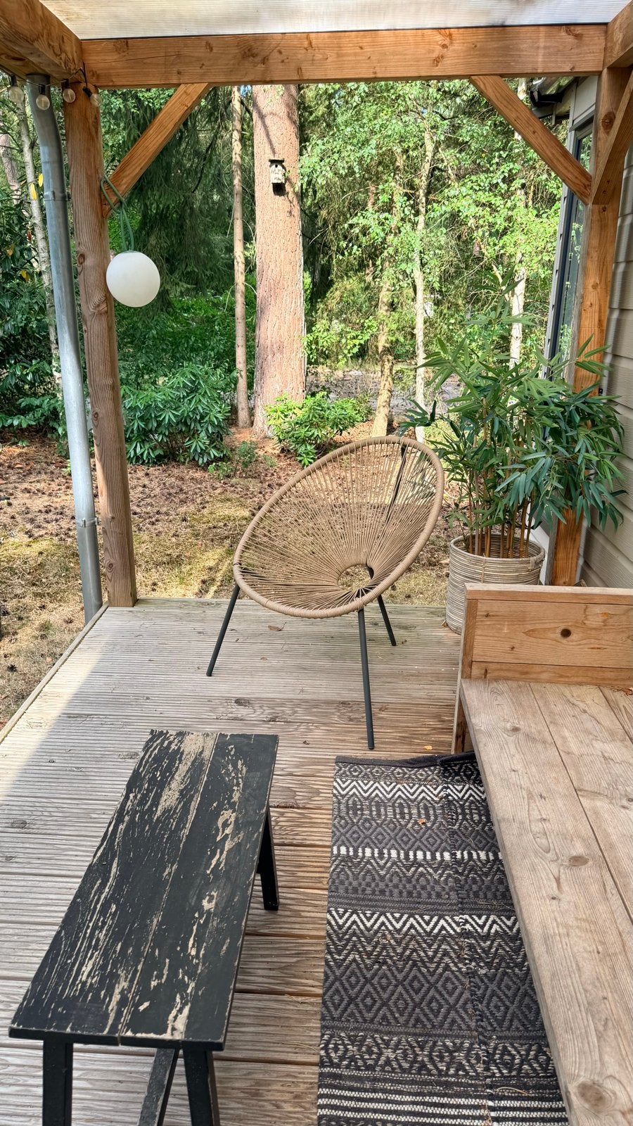 Houten veranda voor bij stacaravan, Ophalen, Gebruikt, Veranda