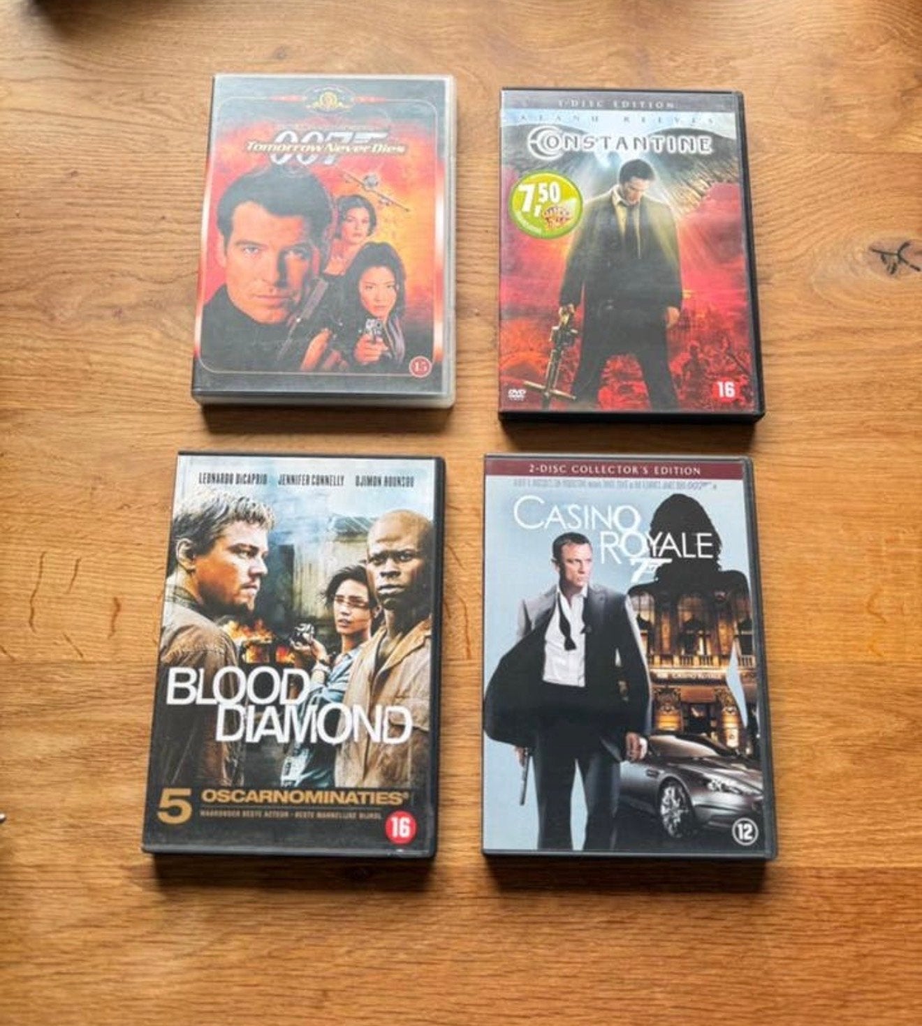 DVD-collectie: James Bond, Constantine, Blood Diamond, Vanaf 16 jaar, Nederlands, Actiethriller, Ophalen of Verzenden