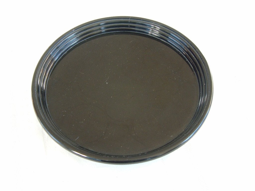 Gave schaal zwart persglas Copier ca 1930 ca 23 cm, Verzamelen, Ophalen of Verzenden, Gebruikt
