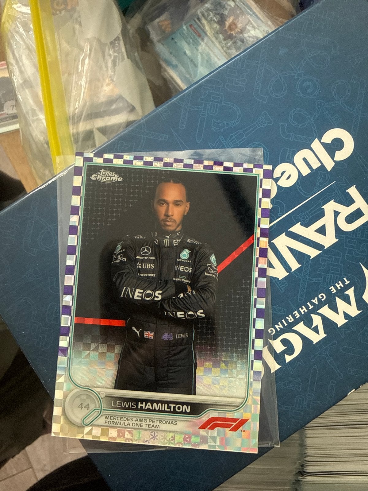 Lewis Hamilton Topps Chrome F1 kaart 2022 - 033/199, Ophalen of Verzenden, Zo goed als nieuw, Overige sporten, Spelerskaart