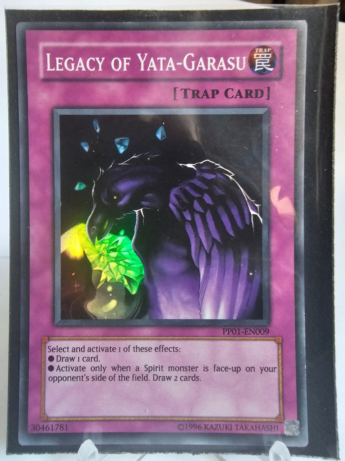 Yu-Gi-Oh! Legacy of Yata-Garasu Trap Card, Verzenden, Zo goed als nieuw, Losse kaart, Foil