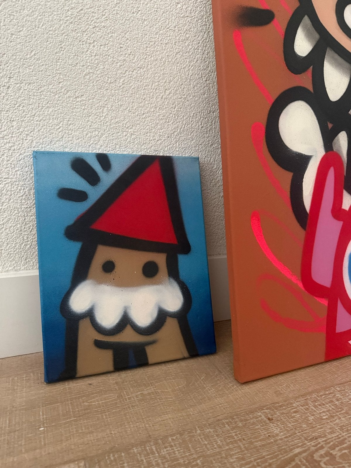 Utrechtse Kabouter……KBTR……Graffiti., Ophalen of Verzenden, Gesigneerd, Stripfiguren/cartoons, Overige technieken