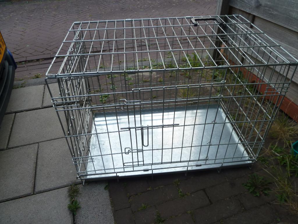Metalen opvouwbare hondenbench1, Ophalen, Zo goed als nieuw
