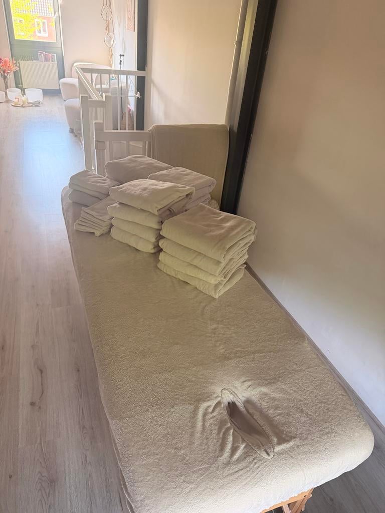 NewEco Massage Handdoeken, Lakens, Tafelhoezen, Gastendoekje, Ophalen of Verzenden, Nieuw, Wit, Overige typen