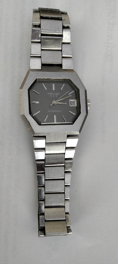 Vintage horloge Pontiac memomatic horloge, Overige merken, Staal, Met bandje, Polshorloge