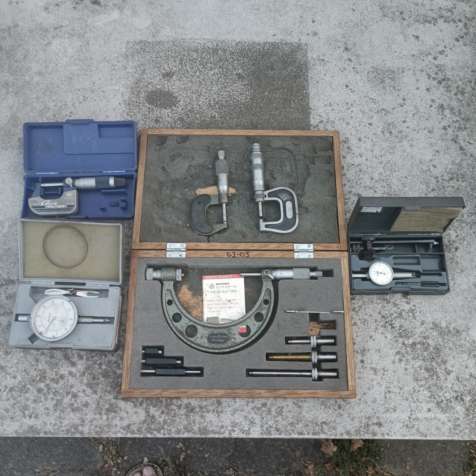 Diverse meetinstrumenten: Micrometers en meetklokken, Verzenden, Gebruikt, Overige meters