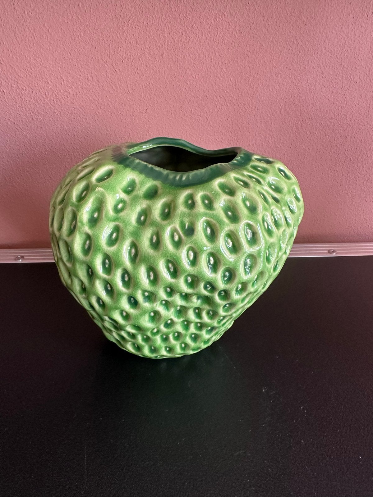 Groene aardbeienvaas van Des Pots, Ophalen of Verzenden