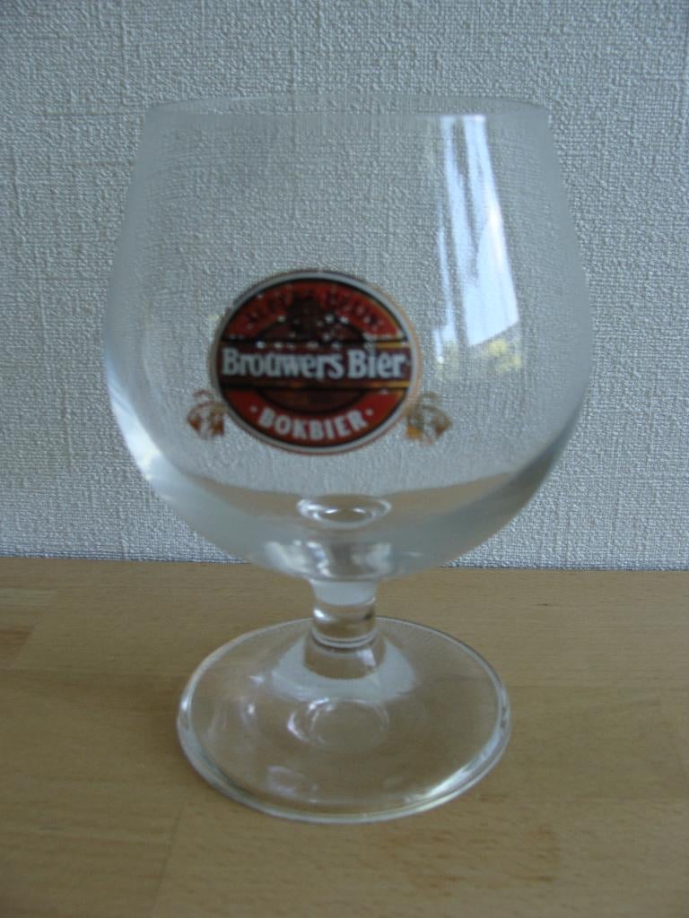 Bierglas Albert Heijn Brouwers Bier Bokbier - 2 glazen aanwe, Ophalen of Verzenden, Nieuw, Glas of Glazen, Overige merken
