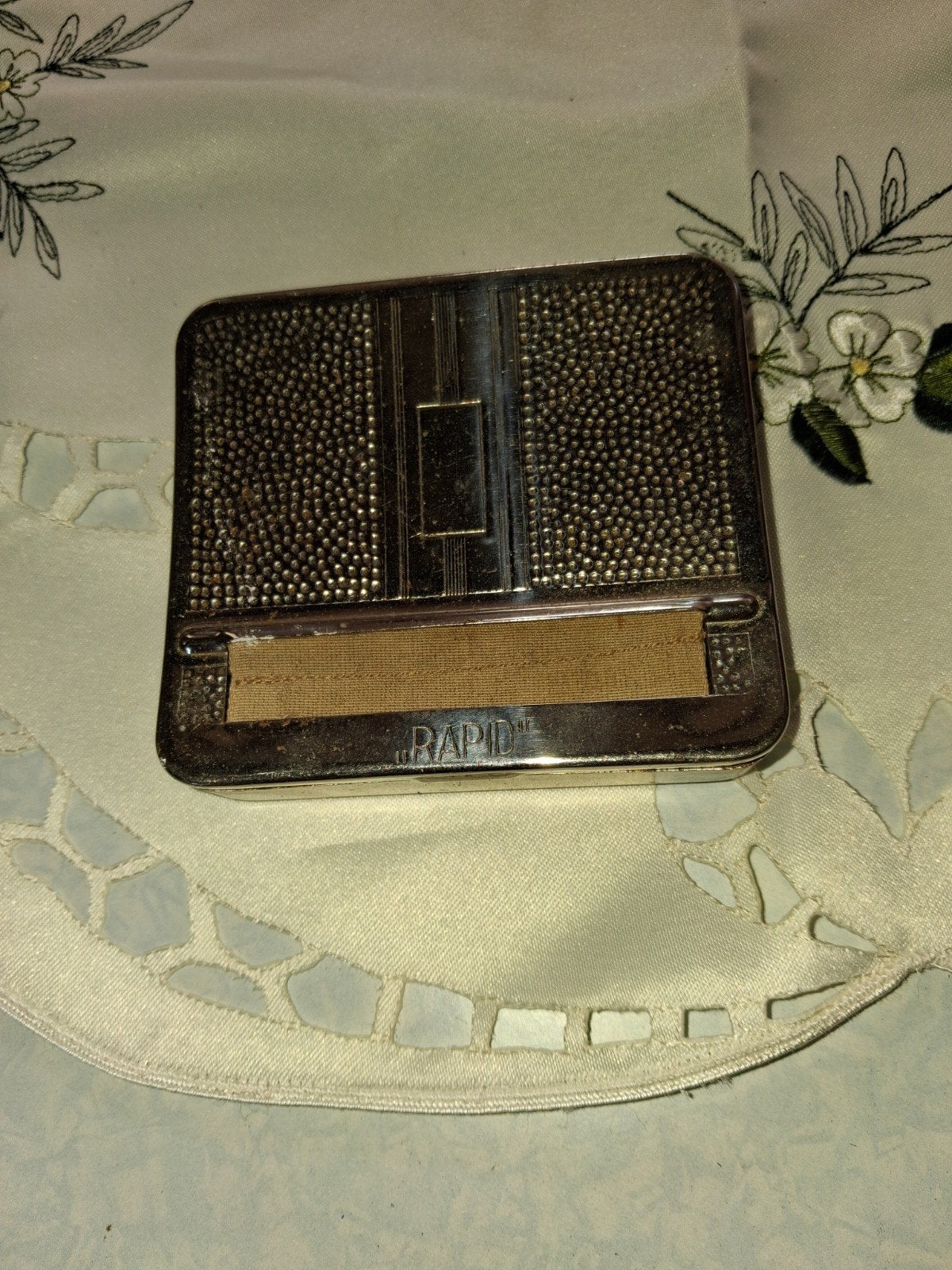 Vintage Rapid sigarettenroller / tabaksdoos, Ophalen of Verzenden, Gebruikt, Tabaksdoos of Verpakking