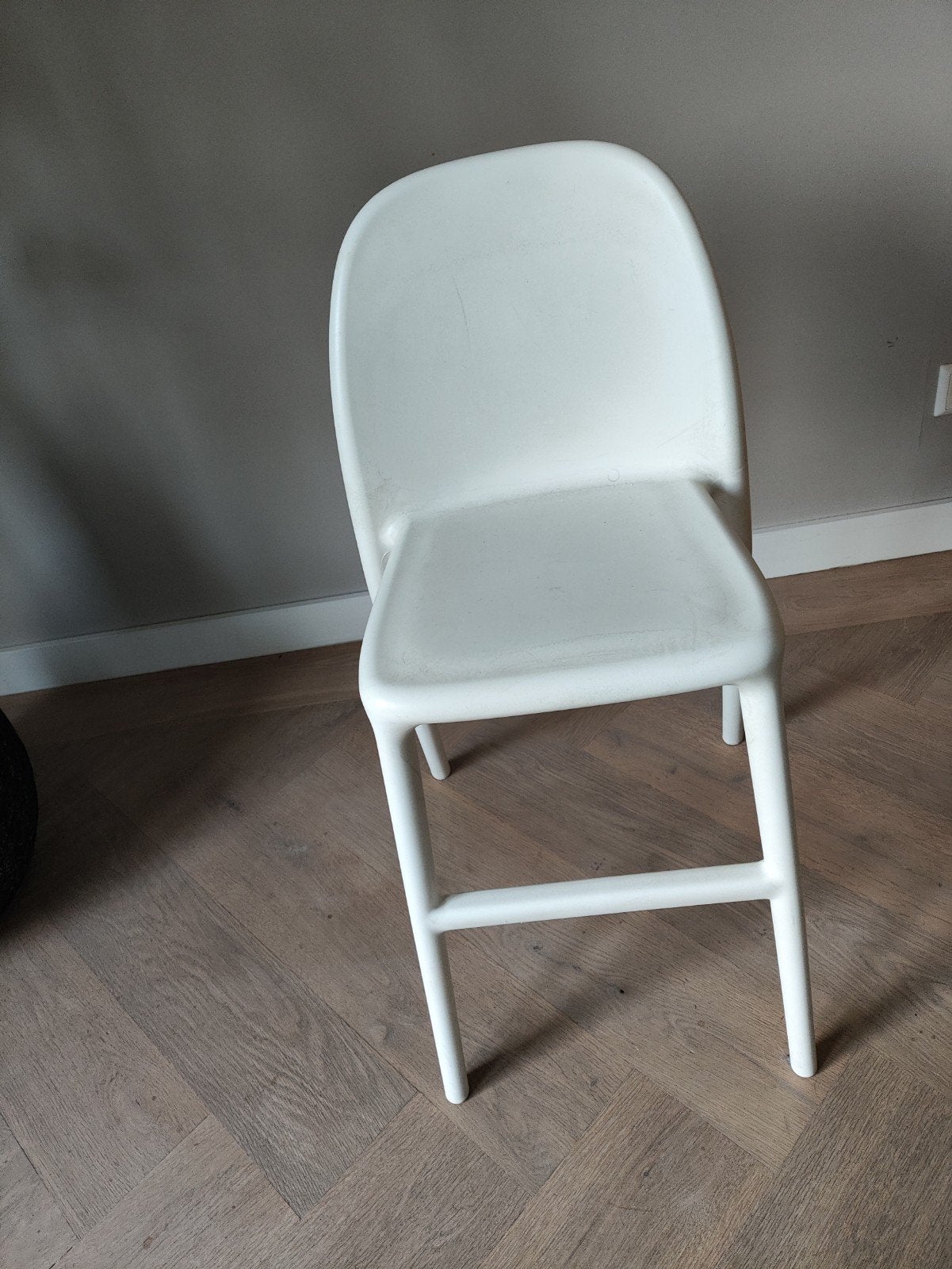 Ikea Urban Hoge Eettafel Stoel - Wit, Ophalen, Kunststof, Gebruikt, Modern, Strak