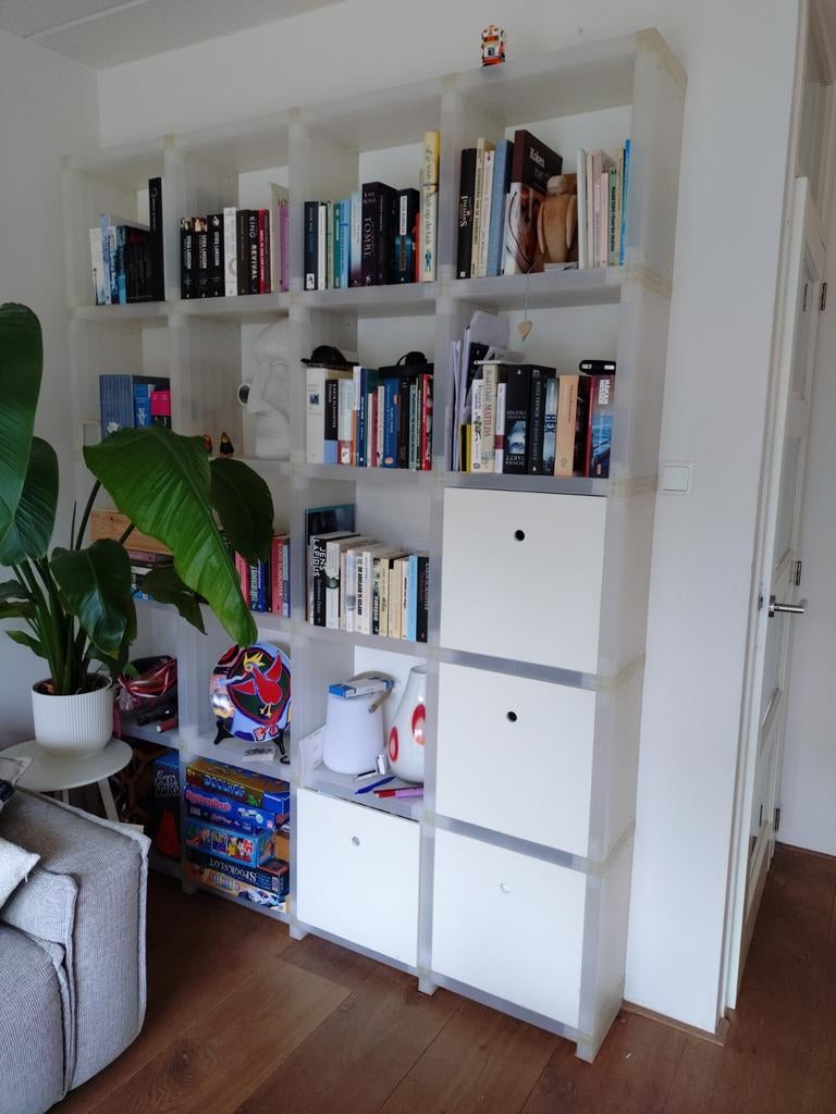 Cubitec modular design - DLP - transparant, Huis en Inrichting, Kasten | Boekenkasten, Ophalen, Met plank(en), Kunststof, Gebruikt