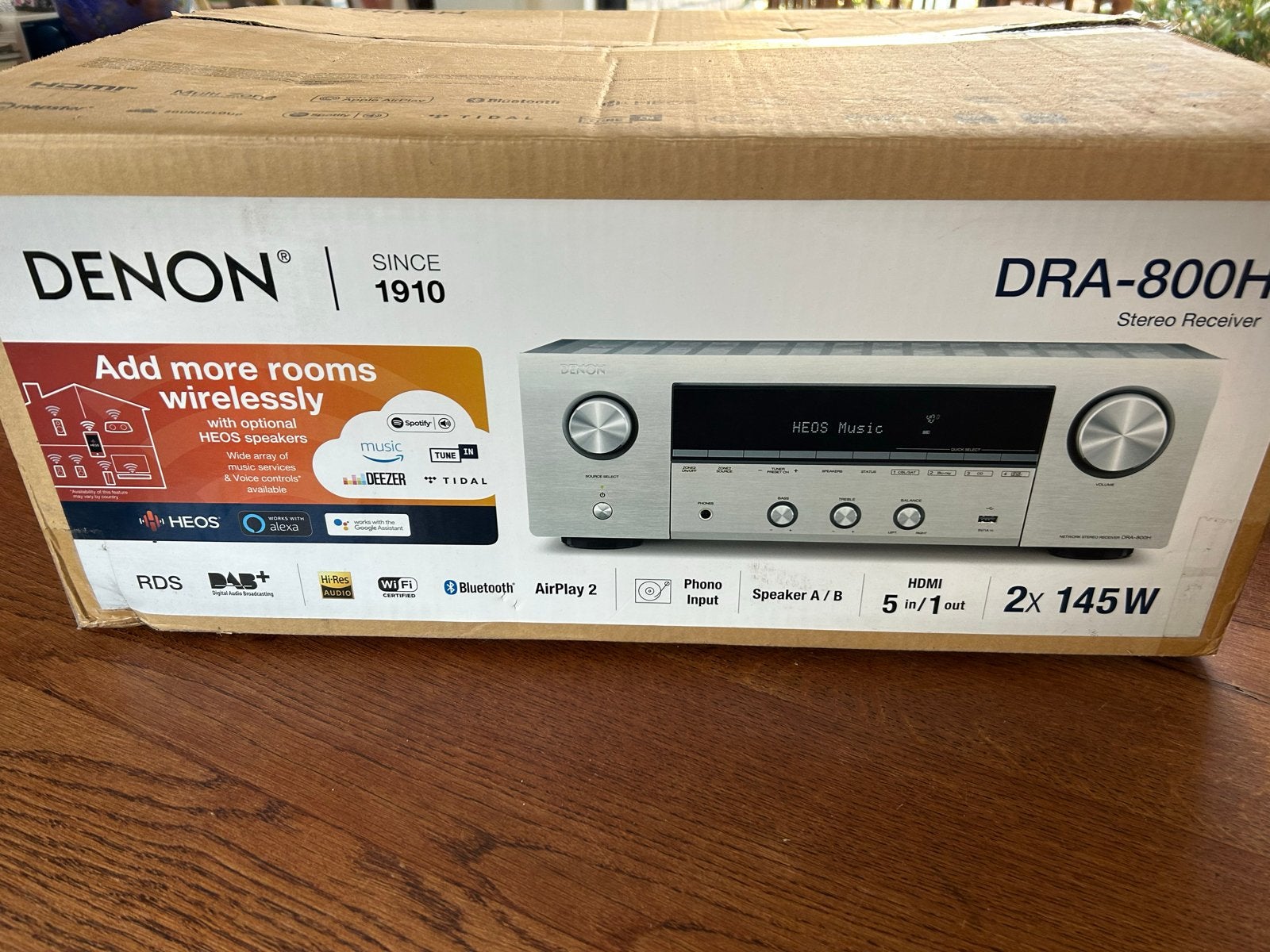 Denon DRA-800H Stereo Receiver, Denon, Nieuw, Ophalen of Verzenden, 120 watt of meer