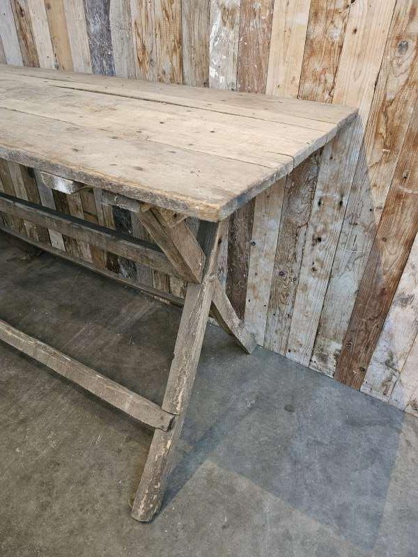 stoere eettafel ``WOONWINKEL RUSTIEK``, Huis en Inrichting, Ophalen, 50 tot 100 cm, 150 tot 200 cm, Rechthoekig