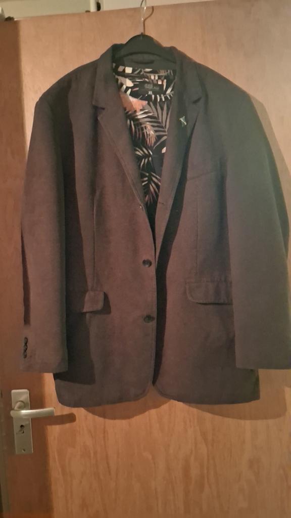 Klassiek bruin colbert met suède look & luxe voering - Maat, Kleding | Heren, Ophalen of Verzenden, Zo goed als nieuw, Maat 52/54 (L)