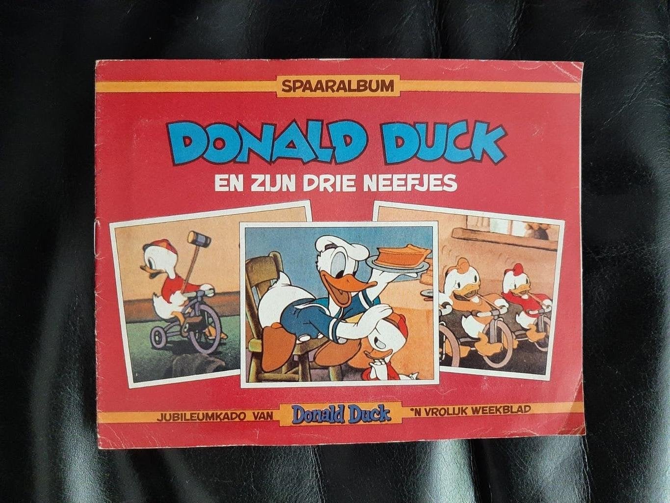 Donald Duck en zijn drie neefjes spaaralbum, Ophalen of Verzenden, Verschillende figuren, Gebruikt, Papier, Kaart of Schrift