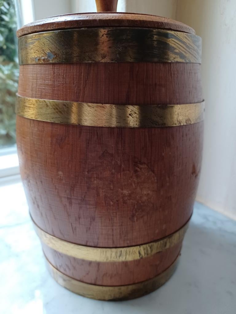 Vintage Humidor Schimmelpenninck Tabakspot Houten Vat, Ophalen of Verzenden, Gebruikt