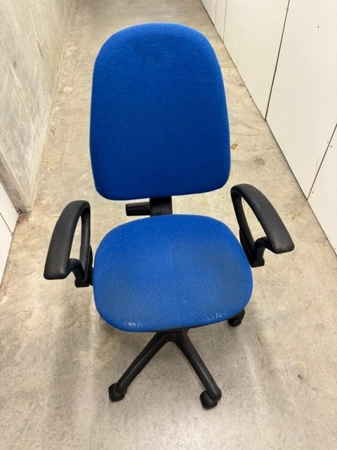 bureaustoel, Ophalen, Gebruikt, Blauw, Bureaustoel