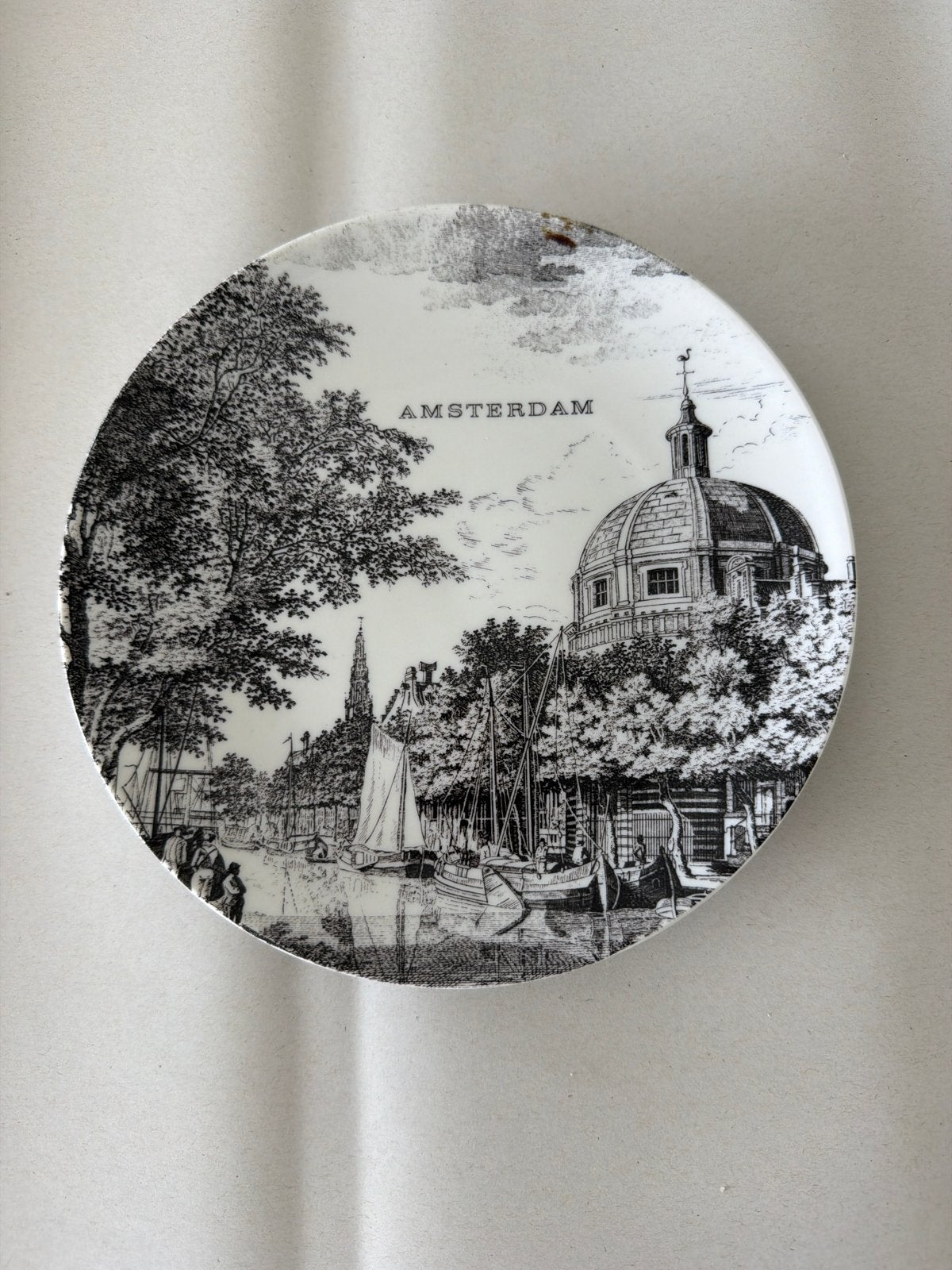 Decoratief bord Amsterdam - De Luthersche Nieuwe Kerk, Ophalen of Verzenden