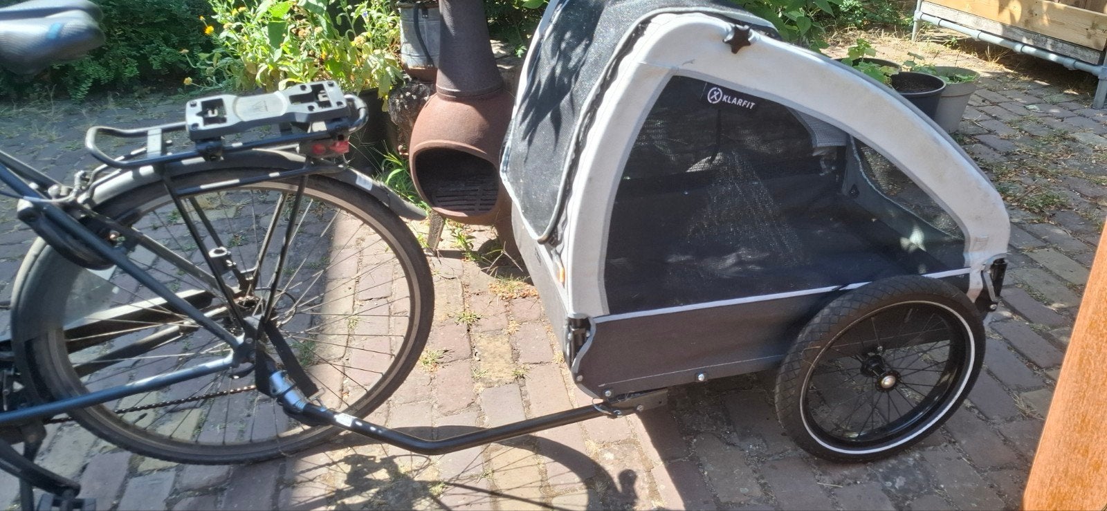 te koop Opvouwbare Klarfit Husky, honden fietskar, Opvouwbaar, Ophalen of Verzenden, Zo goed als nieuw, Hondenkar