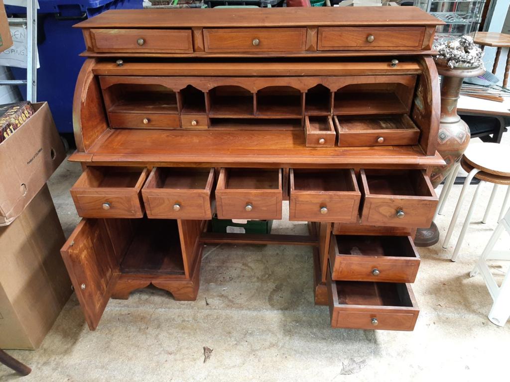 Mahoniehouten Secretaire - 124x60x100 cm, Ophalen, Zo goed als nieuw