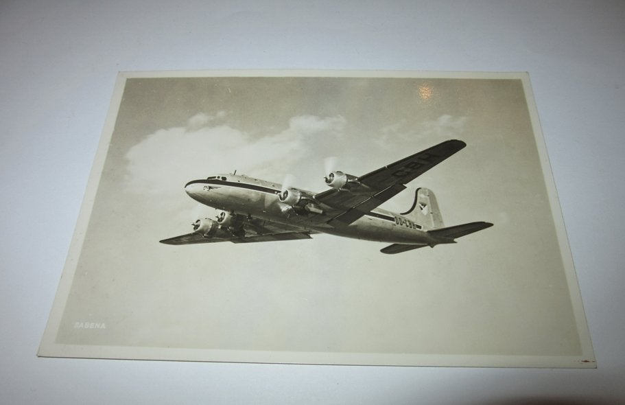 Sabena ansichtkaart At full speed towards Belgian Congo, Verzenden, Zo goed als nieuw, Kaart, Foto of Prent