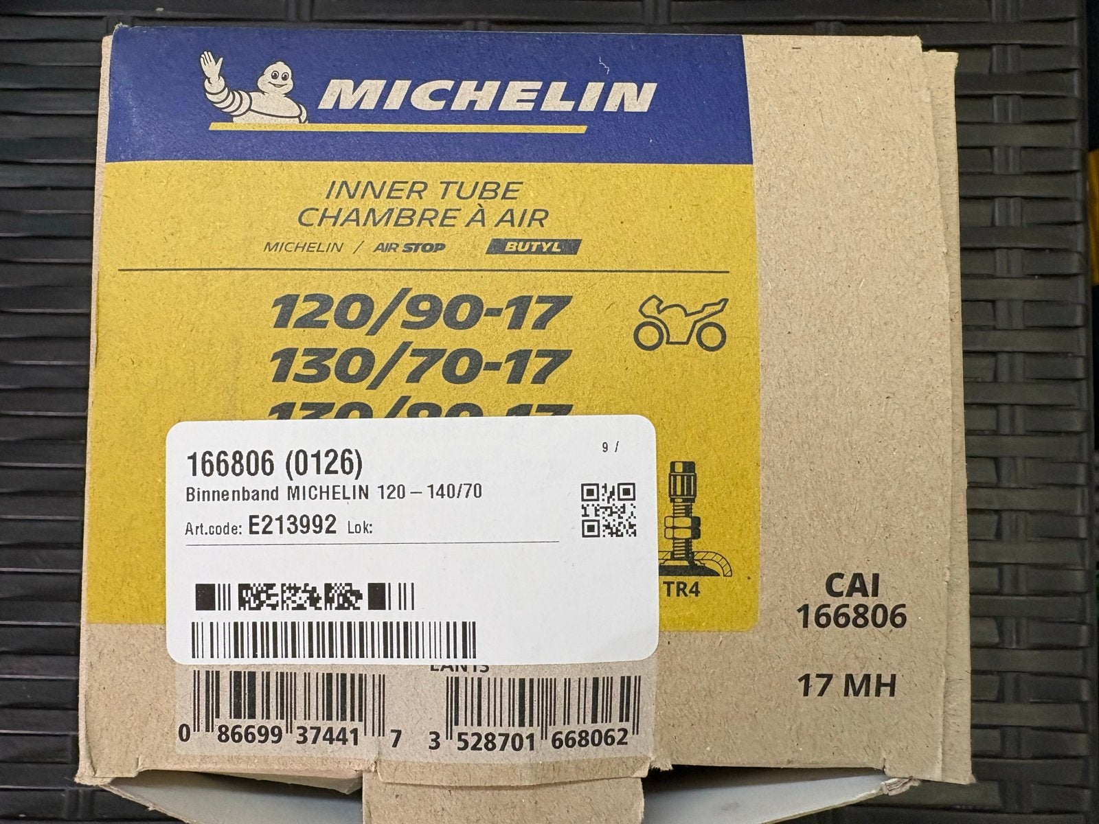 Michelin Binnenband 120/90-17, 130/70-17, 170/80-17, Motoren, Ophalen of Verzenden, Nieuw