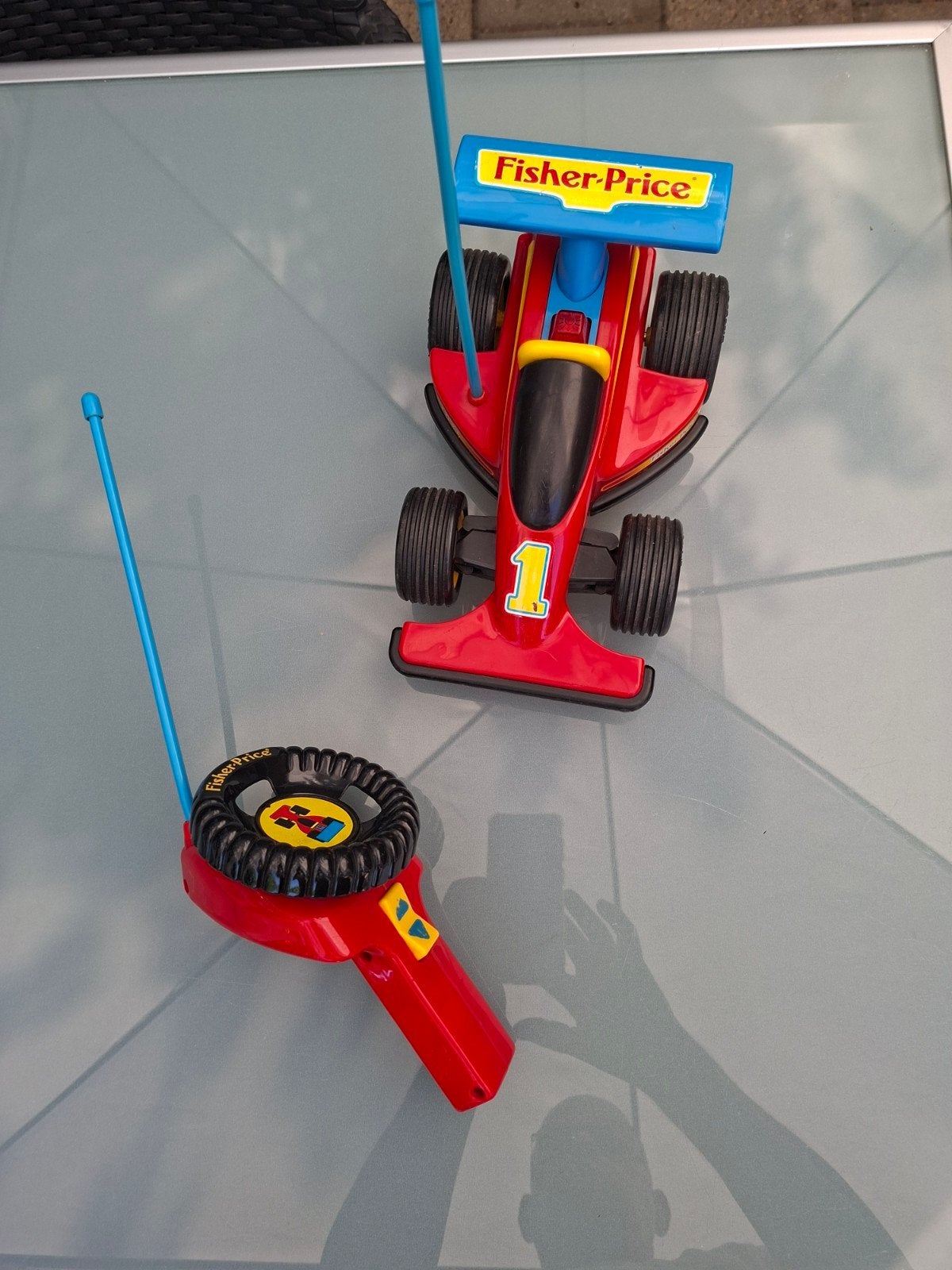 Fisher-Price Raceauto met Afstandsbediening, Kinderen en Baby's, Speelgoed | Fisher-Price, Ophalen, Gebruikt, Auto of Voertuig
