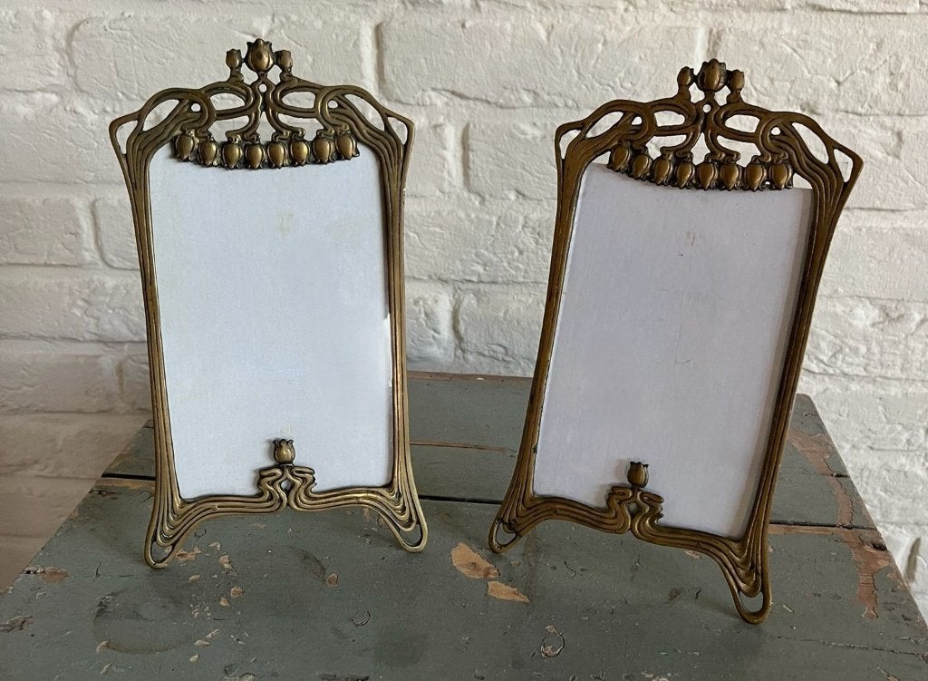 Twee Art Nouveau fotolijstjes, Ophalen of Verzenden
