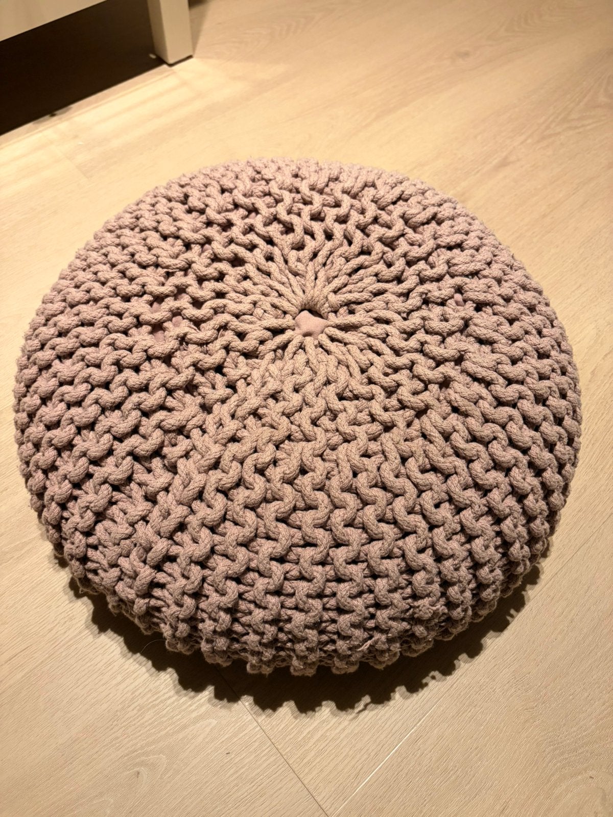 Poefje oud roze, Ophalen, Gebruikt, Rond, Minder dan 50 cm