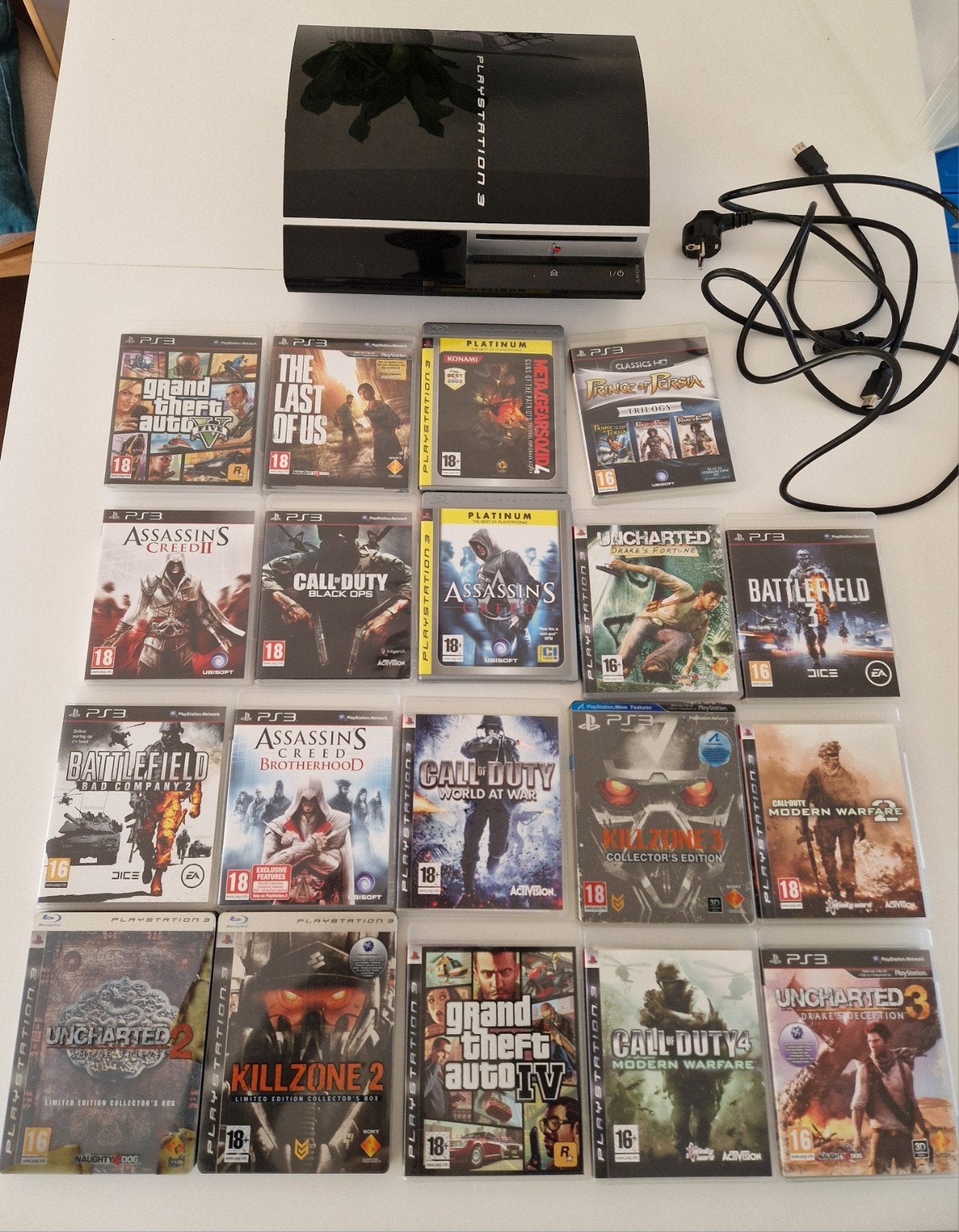 PlayStation 3 Phat 40GB (CECHG04) - Blu-ray defect + Games, Spelcomputers en Games, Spelcomputers | Sony PlayStation 3, Verzenden