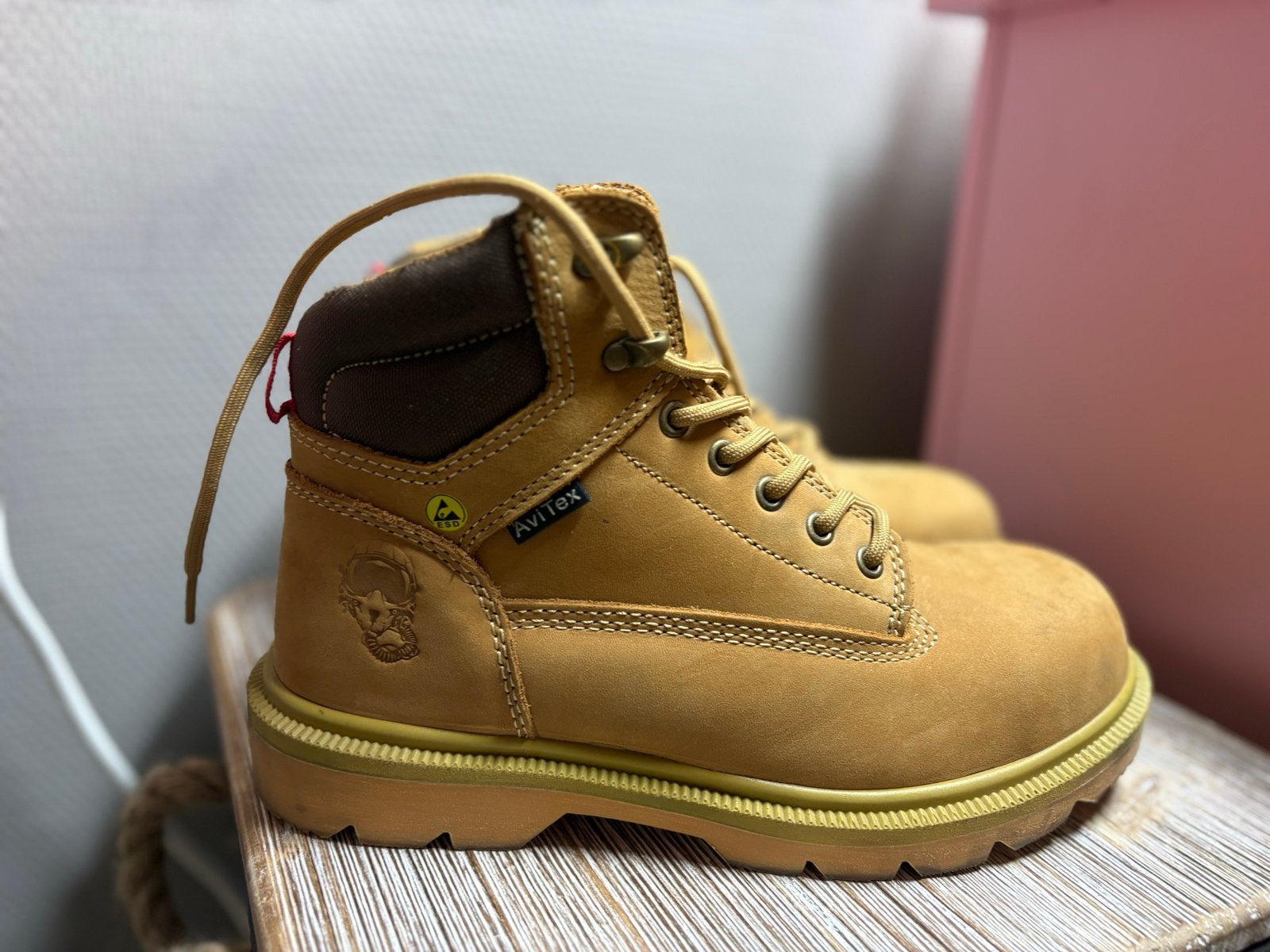 Zgan werkschoenen met stalen neus - Sanita Avi-Tex, Ophalen, Zo goed als nieuw, Heren, Schoenen