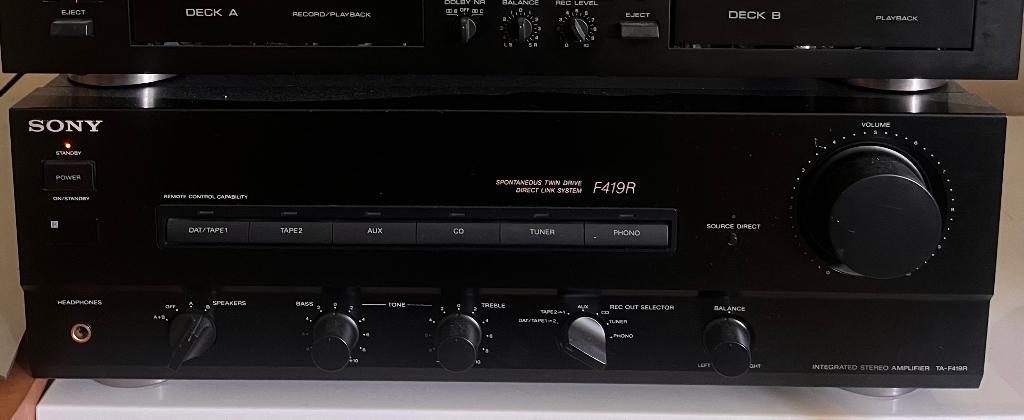 Sony versterker TA F419R, Audio, Tv en Foto, Versterkers en Receivers, Ophalen of Verzenden, Gebruikt, Sony