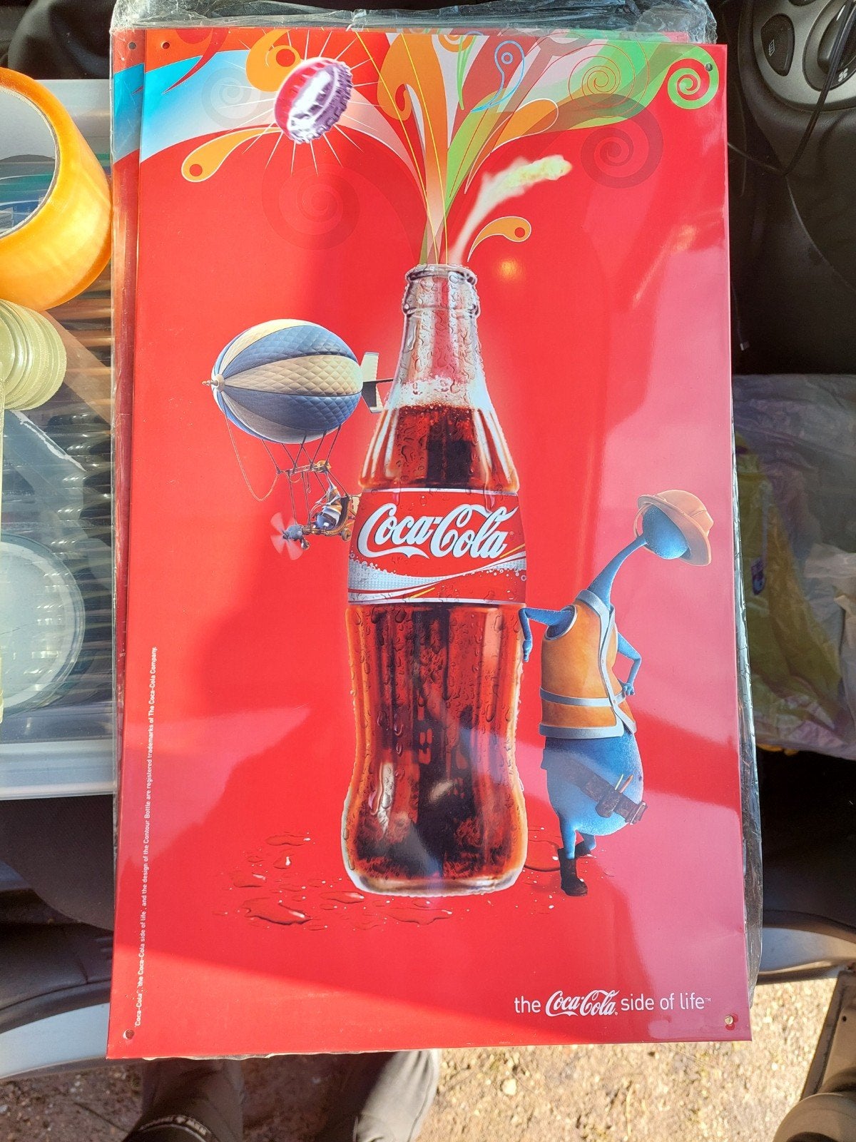 Coca-Cola metalen reclameborden (2 stuks), Ophalen of Verzenden