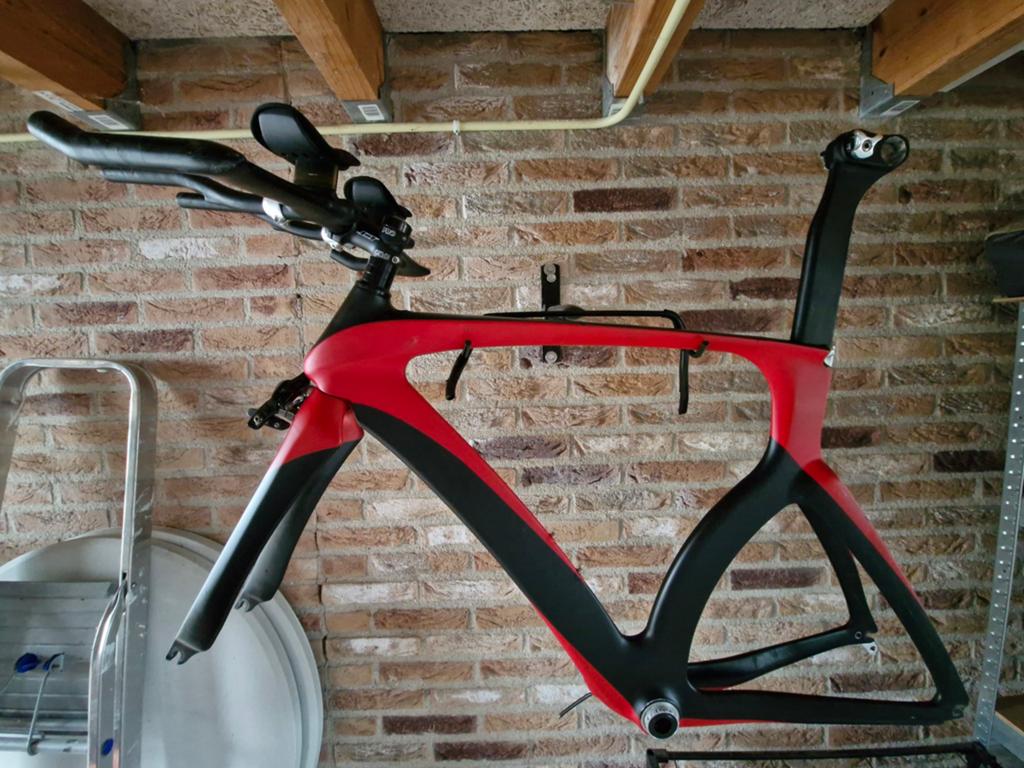 Carbon racefiets frame maat 56 met voorvork en stuur, Fietsen en Brommers, Fietsonderdelen, Ophalen, Frame, Gebruikt, FM018