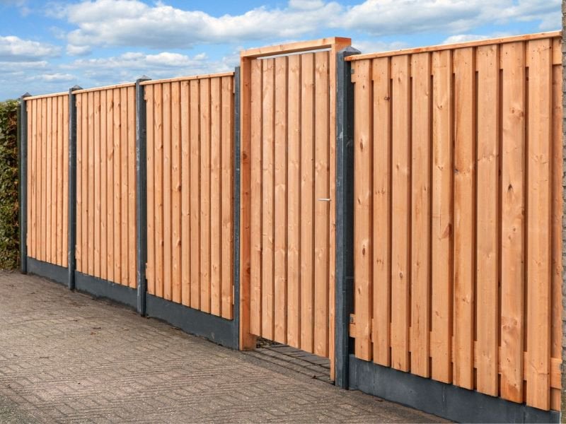 Hout beton schutting incl plaatsen, Tuin en Terras, Schuttingen, 1 tot 2 meter, Minder dan 3 meter, Nieuw, Ophalen of Verzenden