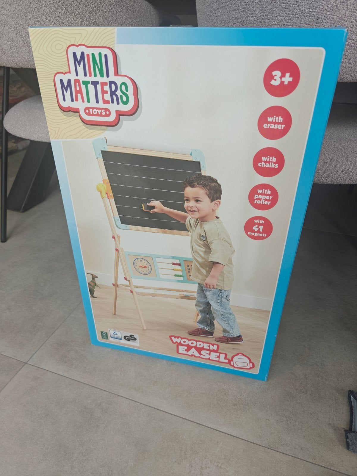 Mini Matters Houten Ezel met Krijt, Gum en Magneten, Ophalen, Nieuw, Jongen of Meisje