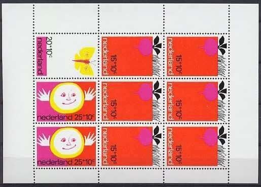 Nederland NVPH nr 1001 postfris Kinderpostzegels 1971, Postzegels en Munten, Ophalen of Verzenden, Na 1940, Postfris