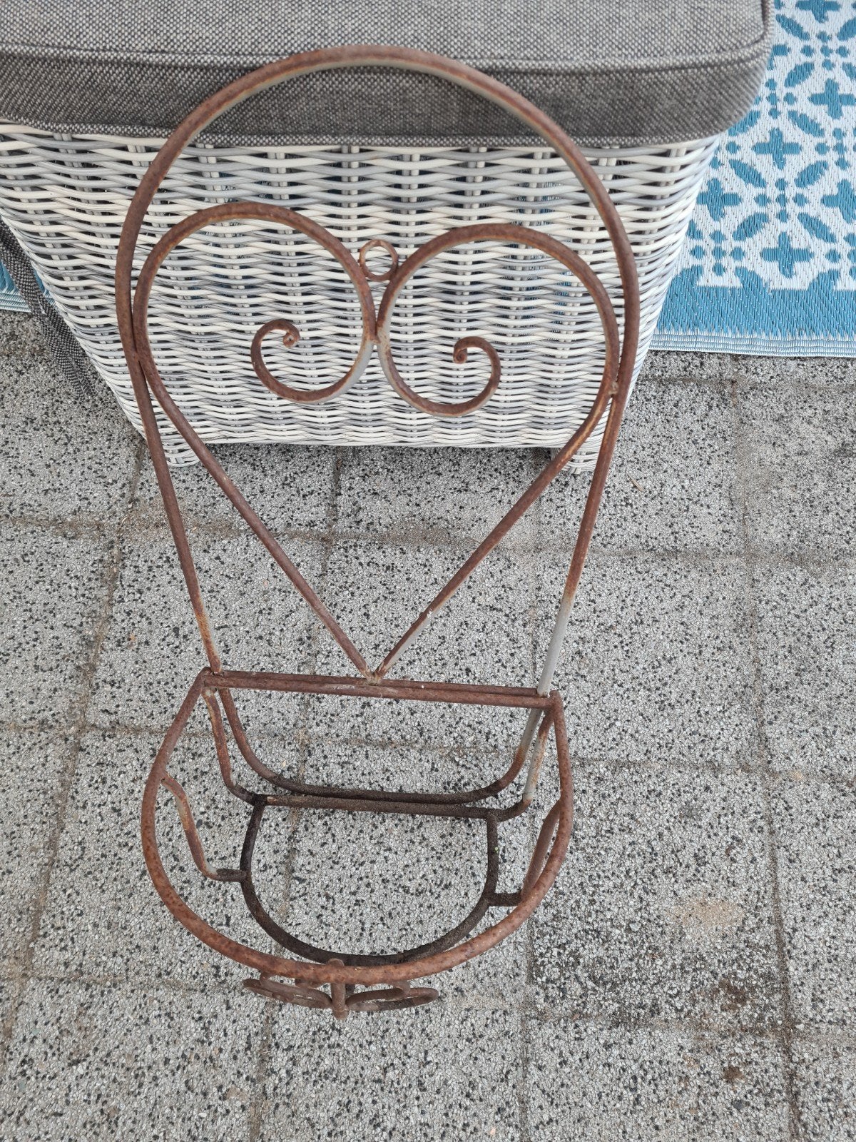Decoratieve metalen plantenhouder - roestbruin, Ophalen, Gebruikt, Minder dan 60 cm, Metaal